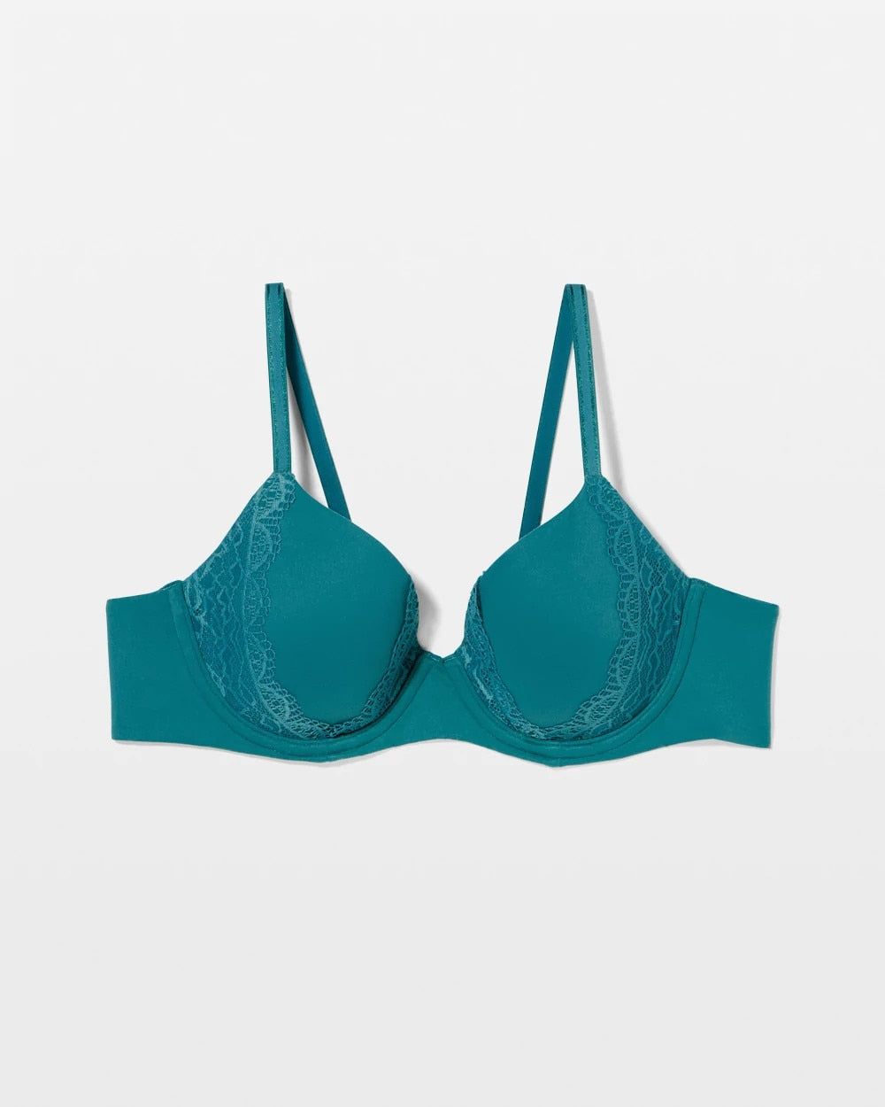 CERULEAN TEAL - Enchanting Lace Trim Bra | Soma