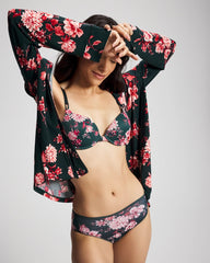 COTTAGE FLORAL MINI GREEN - Push-Up Plunge Bra | Soma
