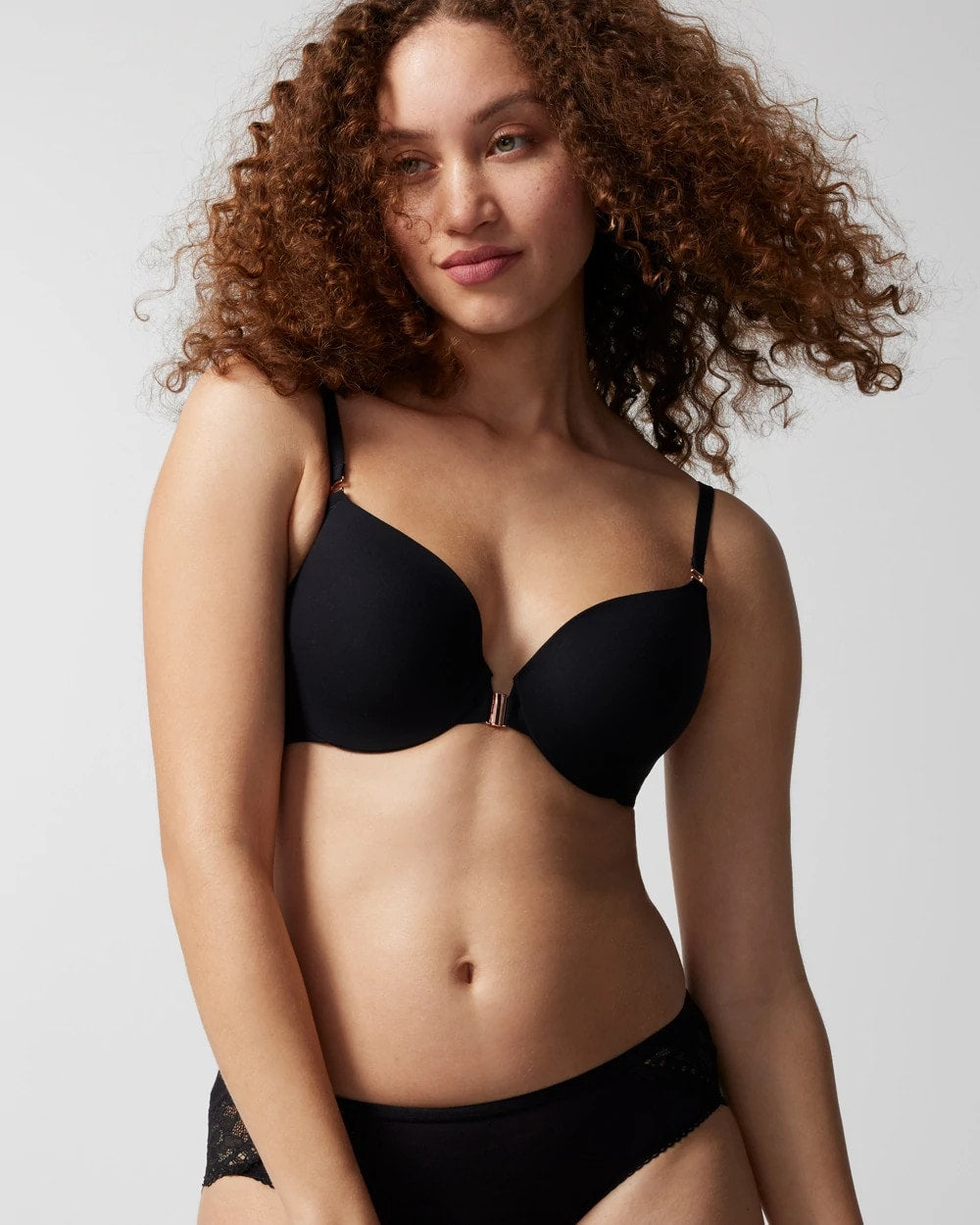 BLACK - Front-Close Perfect Coverage Bra | Soma
