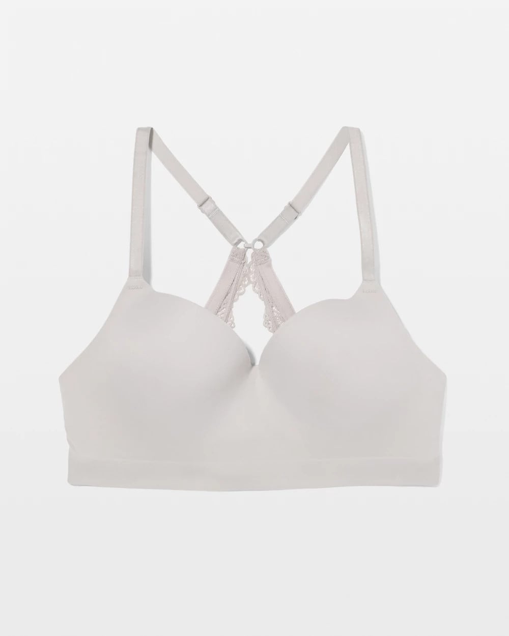 GRAY GLASS - Luxe Wireless Bra with Lace Back | Soma