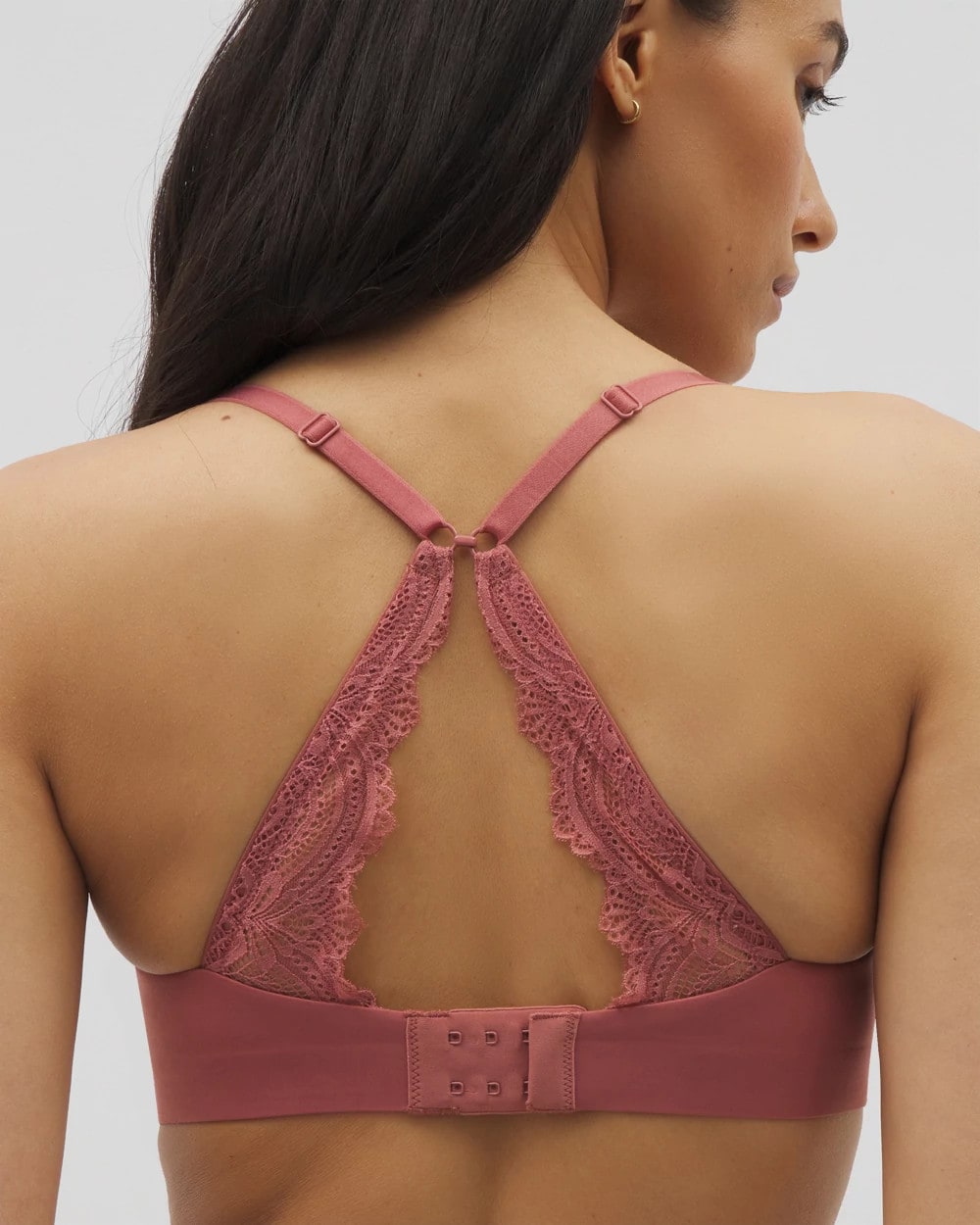 CLAY ROSE - Luxe Wireless Bra with Lace Back | Soma
