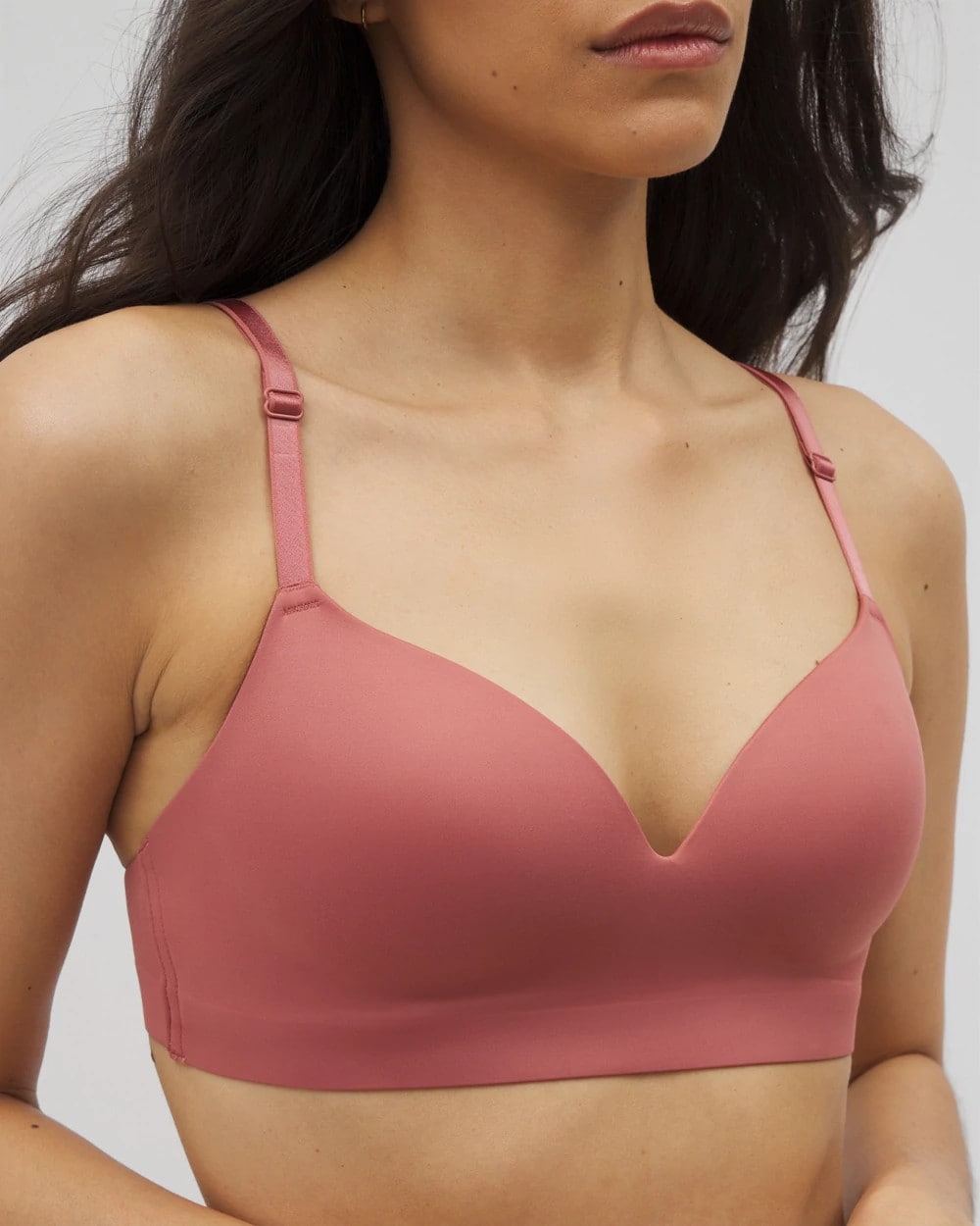 CLAY ROSE - Luxe Wireless Bra with Lace Back | Soma