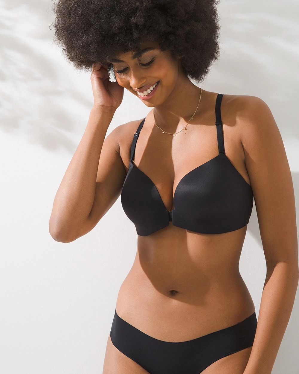 BLACK - Front-Close Racerback Bra | Soma