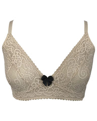 NUDE - Wireless Pocketed Lace Bra | Soma