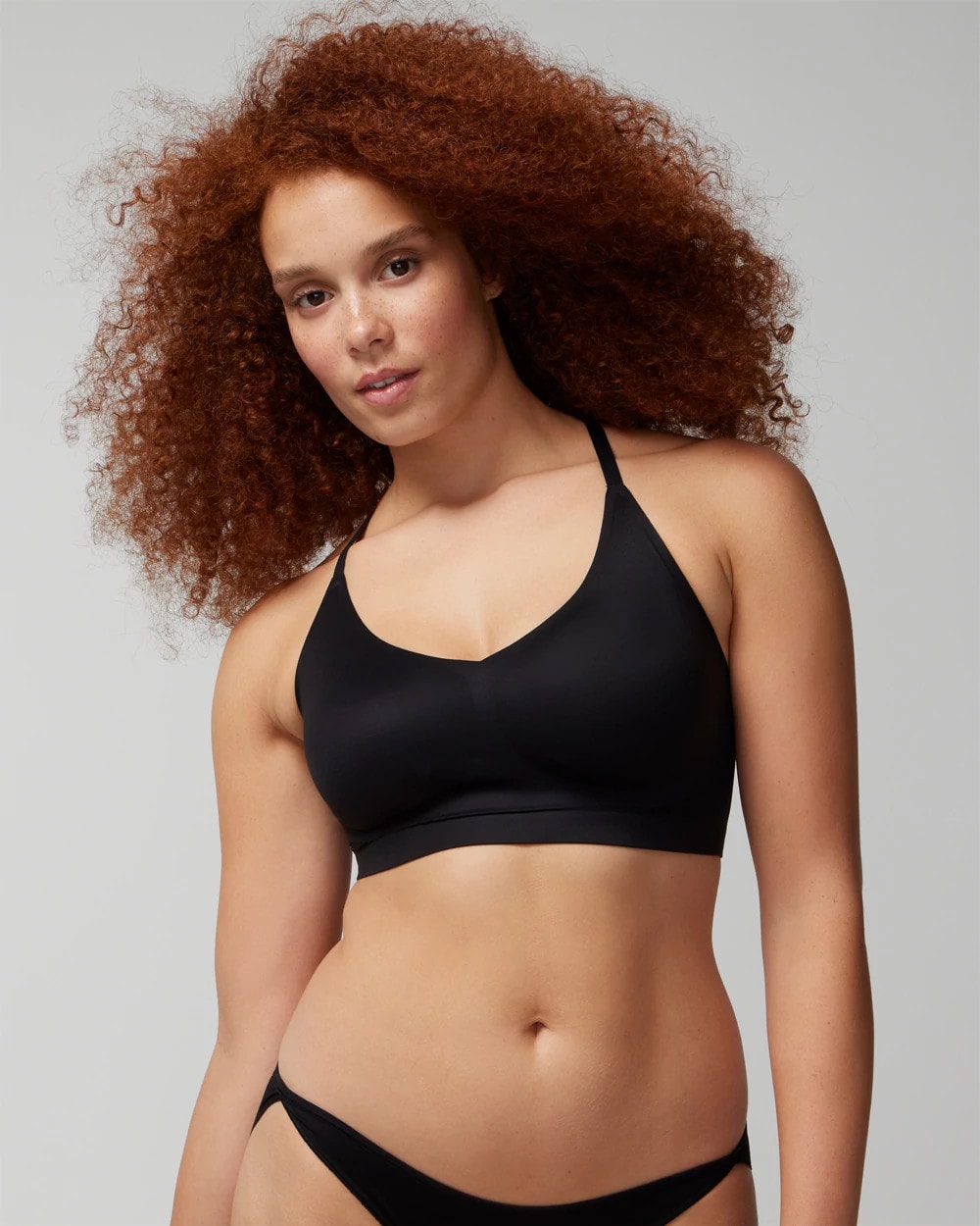 BLACK - Racerback Bralette with Lace Back | Soma
