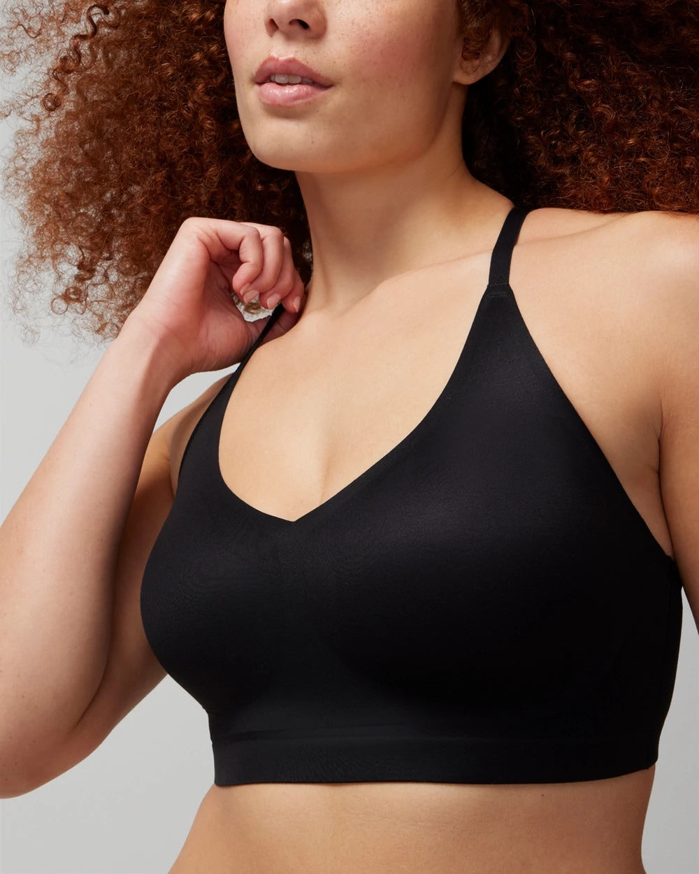 BLACK - Racerback Bralette with Lace Back | Soma