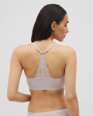 GRAY GLASS - Racerback Bralette with Lace Back | Soma