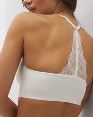 IVORY - Racerback Bralette with Lace Back | Soma