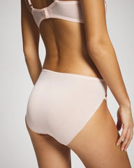 PEARL BLUSH TONAL W LUREX - High-Leg Brief Panty with Sensuous Lace | Soma