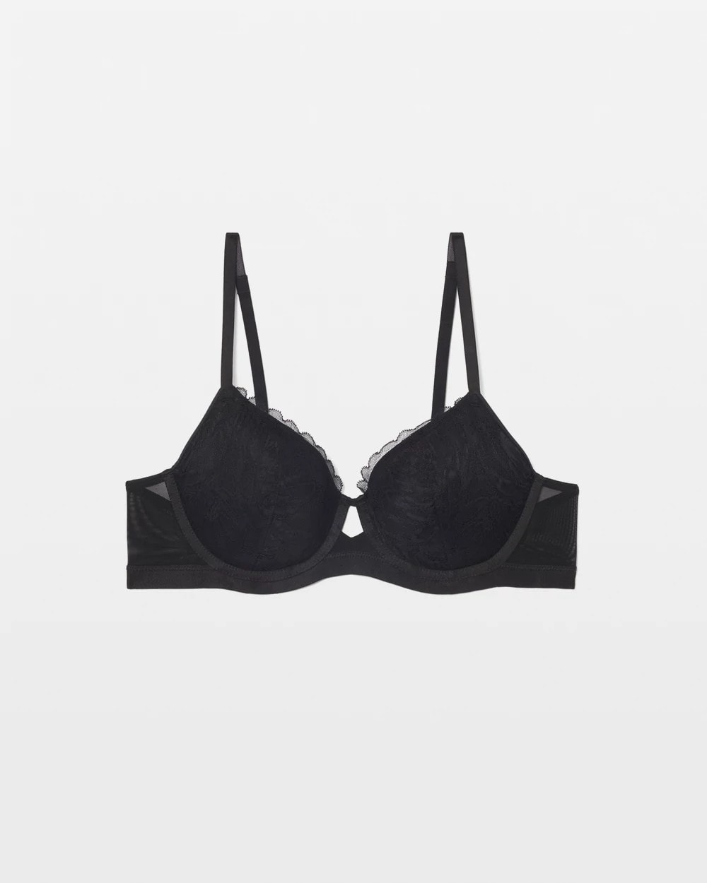 BLACK - Perfect Coverage Bra with Lace | Soma