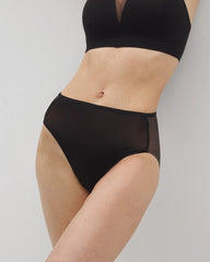 BLACK - Mesh Back High-Leg Panty | Soma