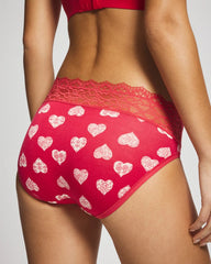 MANDALA HEARTS RED MINI - High-Leg Panty with Enchanting Lace | Soma