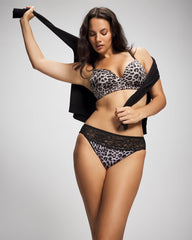 DIVINE LEOPARD MINI TAUPE - Wireless Push-Up Bra | Soma