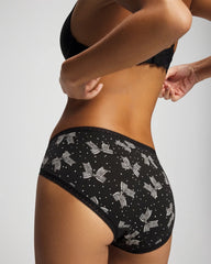 THATS A WRAP BLK MICRO - Cotton High-Leg Brief Panty with Lace Trim | Soma