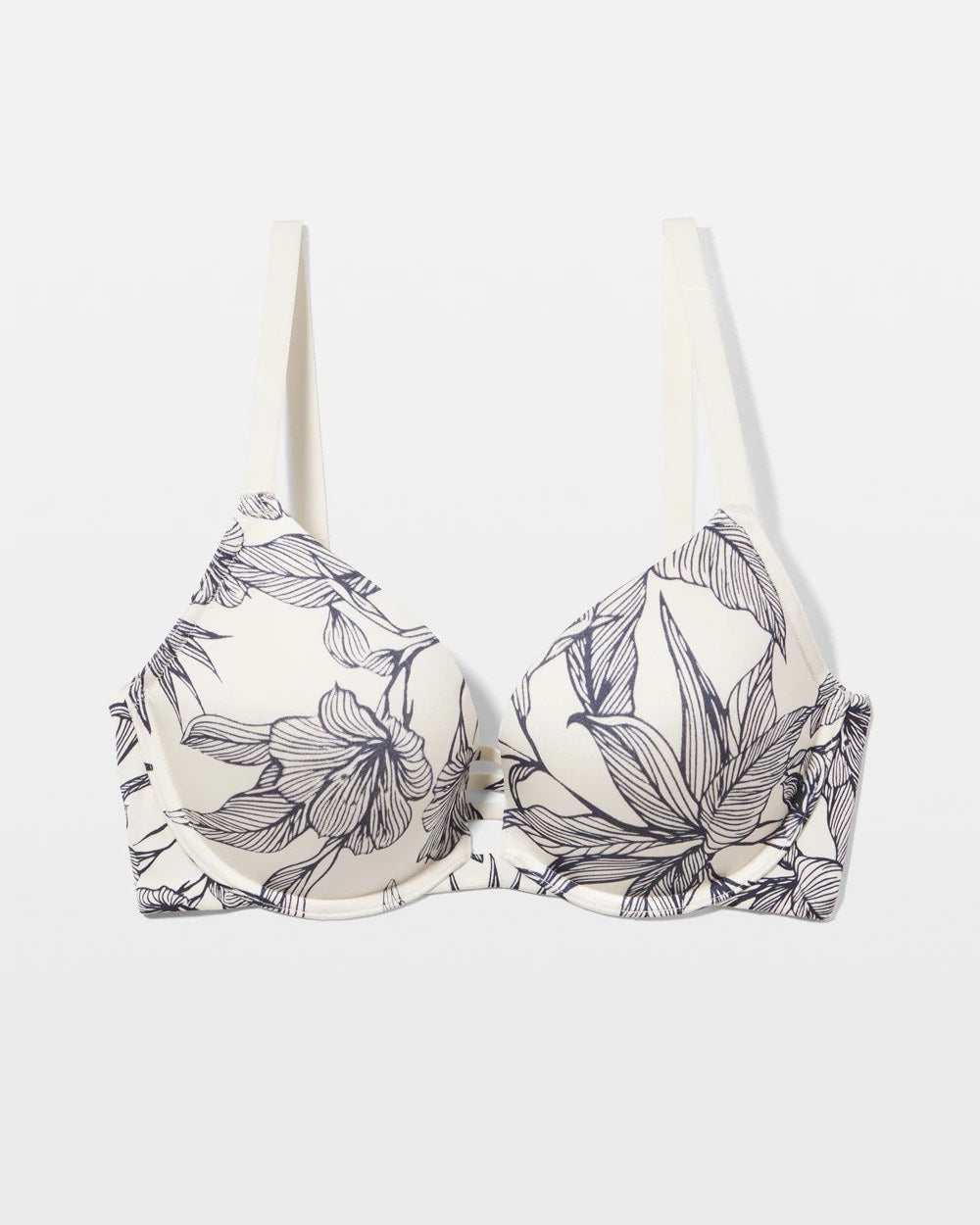 PLUMERIA BLOOMS CH NAVY - Push-up Plunge Bra | Soma