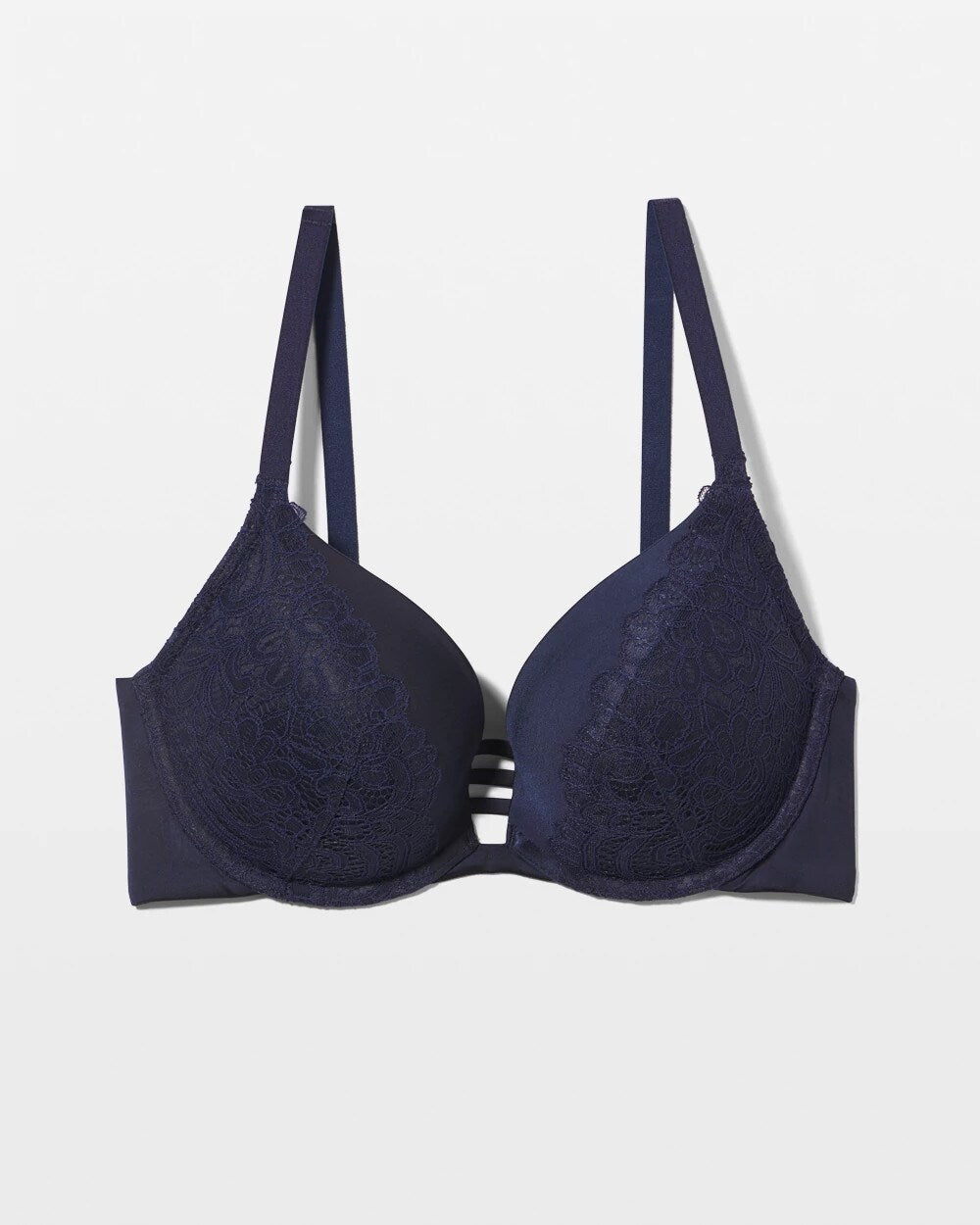 NIGHTFALL NAVY - Push-up Plunge Bra with Lace | Soma