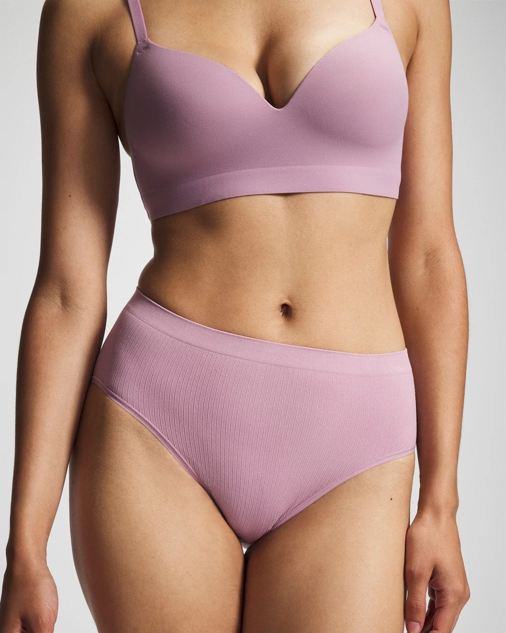 LILAC WINE - Seamless Rib High-Leg Panty | Soma