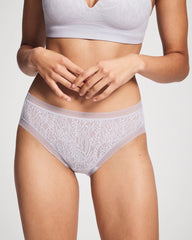 BLUE OPAL - Soma High-Leg Panty with Stretch Lace | Soma