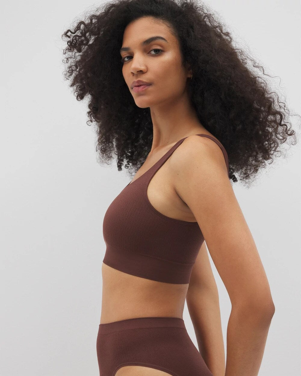 MOCHA - Seamless Rib Bralette | Soma