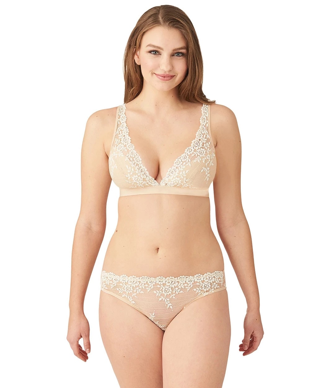 NATURALLY NUDE/IVORY - Embrace Lace Soft Cup Bra | Soma
