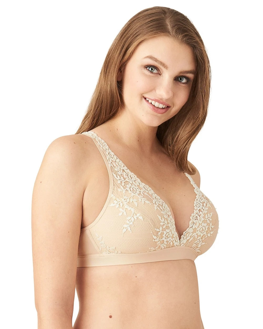 NATURALLY NUDE/IVORY - Embrace Lace Soft Cup Bra | Soma