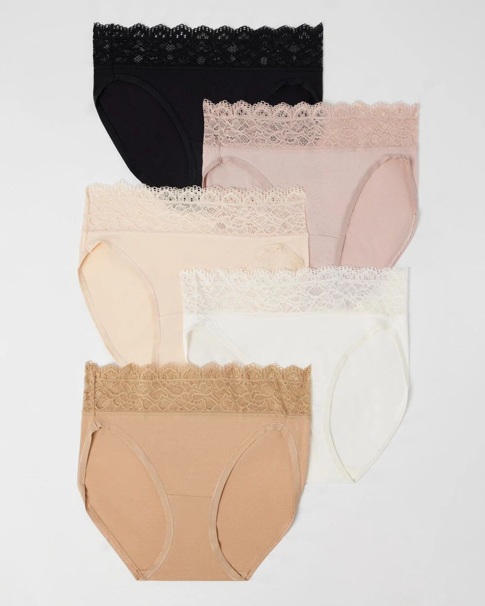 BASIC MULTI PACK - High-Leg Panty with Super Soft Enchanting Lace 5 pack | Soma