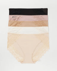 BASIC MULTI PACK - Lace High-Leg 5 Pack | Soma