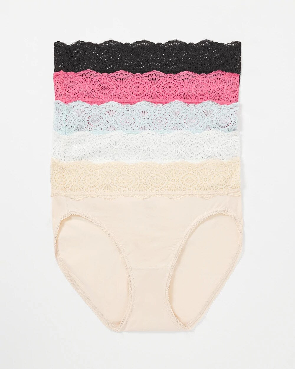 RAPTURE ROSE MULTIPACK - Crochet Lace High Leg Panty Pack | Soma