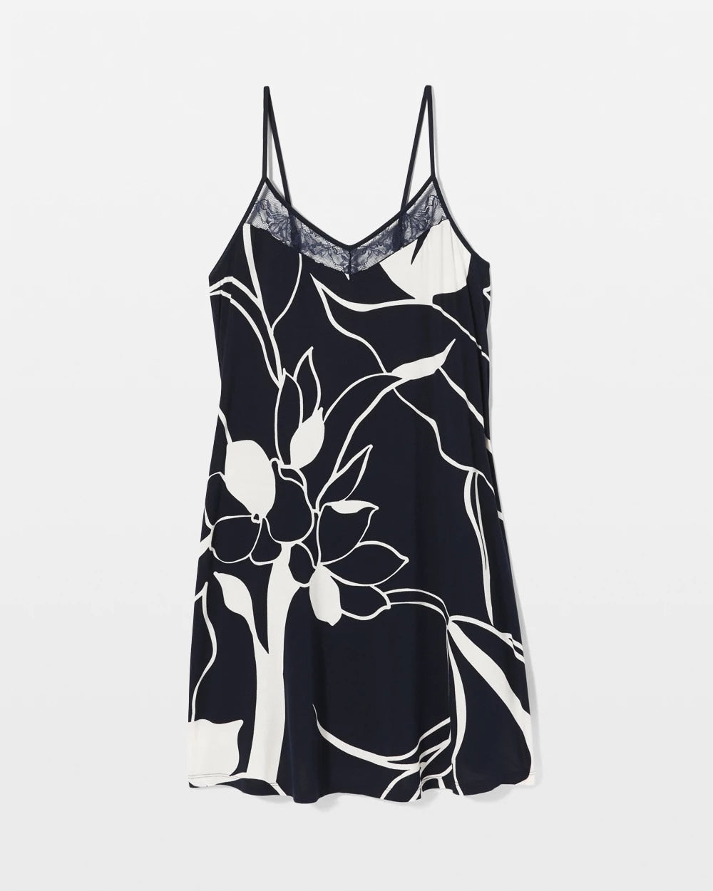 NOUVEAU FLORA NAVY - Lace Chemise | Soma