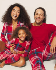 SNUGGLE UP PLAID RED - Long-Sleeve Notch Collar Pajama Top | Soma