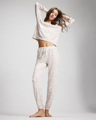 ZEBRA ZEN GRAY GLASS - Long-Sleeve Pajama Top | Soma
