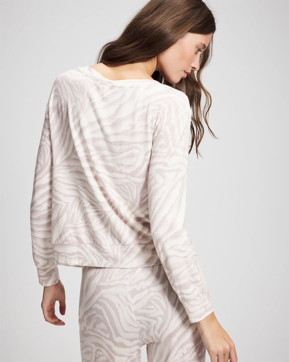 ZEBRA ZEN GRAY GLASS - Long-Sleeve Pajama Top | Soma