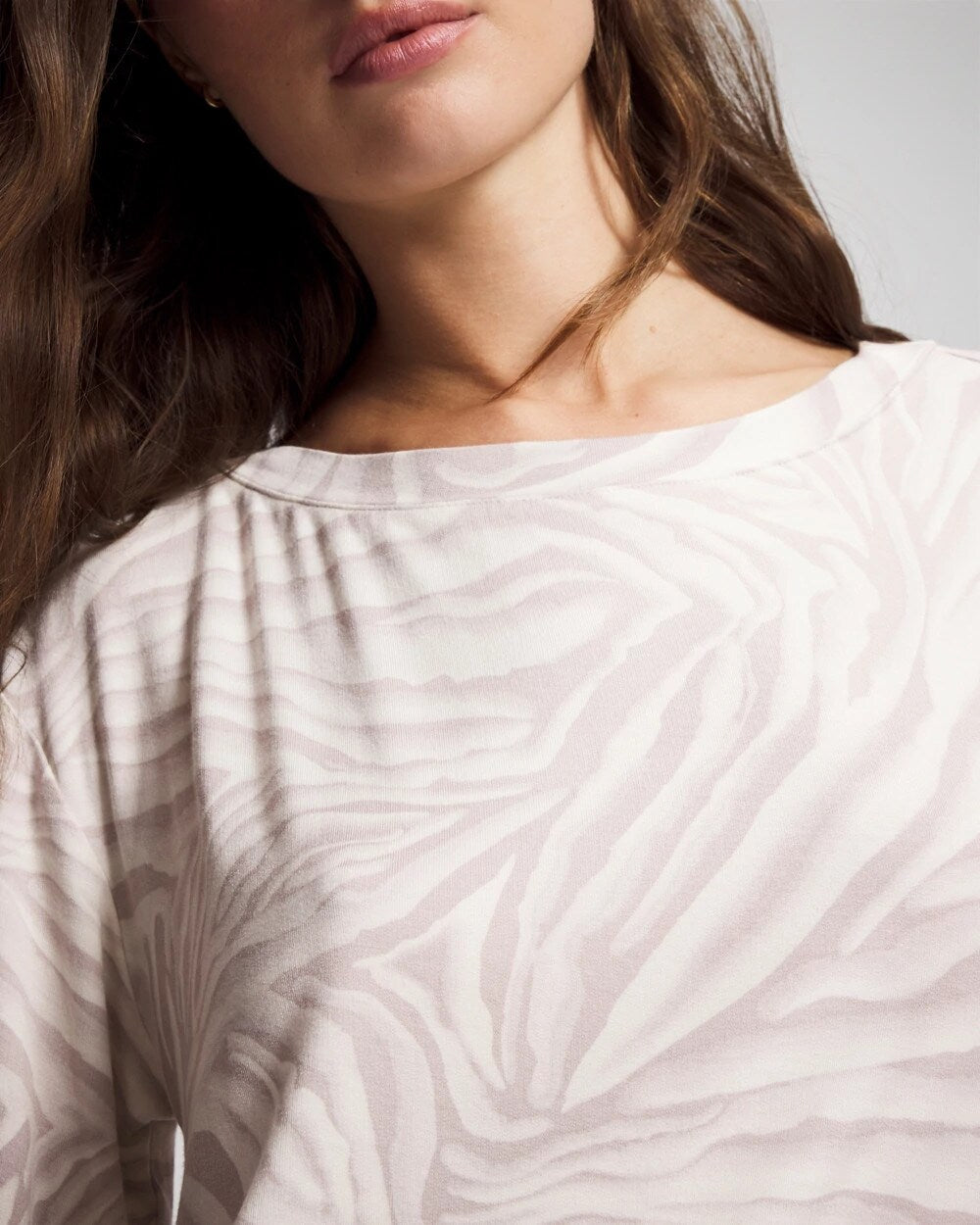 ZEBRA ZEN GRAY GLASS - Long-Sleeve Pajama Top | Soma
