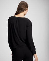 BLACK - Long-Sleeve Pajama Top | Soma
