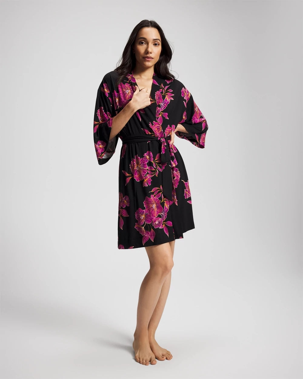 GILDED BLOOMS MAGENTA - Short Robe | Soma