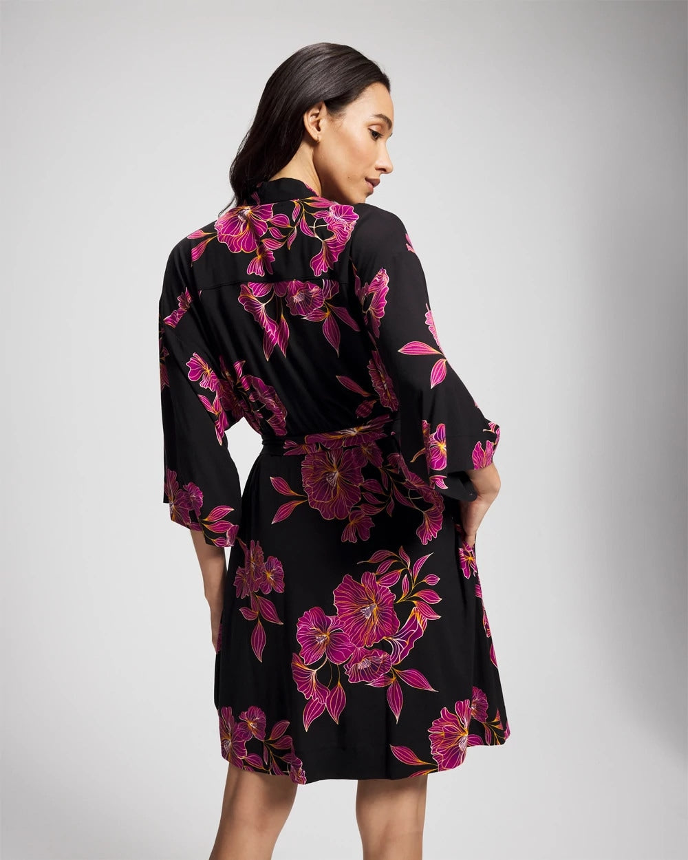 GILDED BLOOMS MAGENTA - Short Robe | Soma