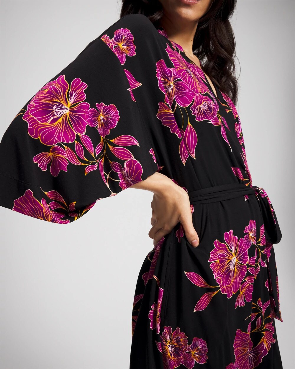 GILDED BLOOMS MAGENTA - Short Robe | Soma
