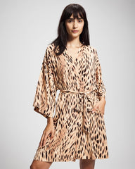 SPLENDID LEOPARD AMBER - Short Robe | Soma