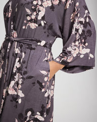 FLORAL DREAMS GRAY - Short Robe | Soma