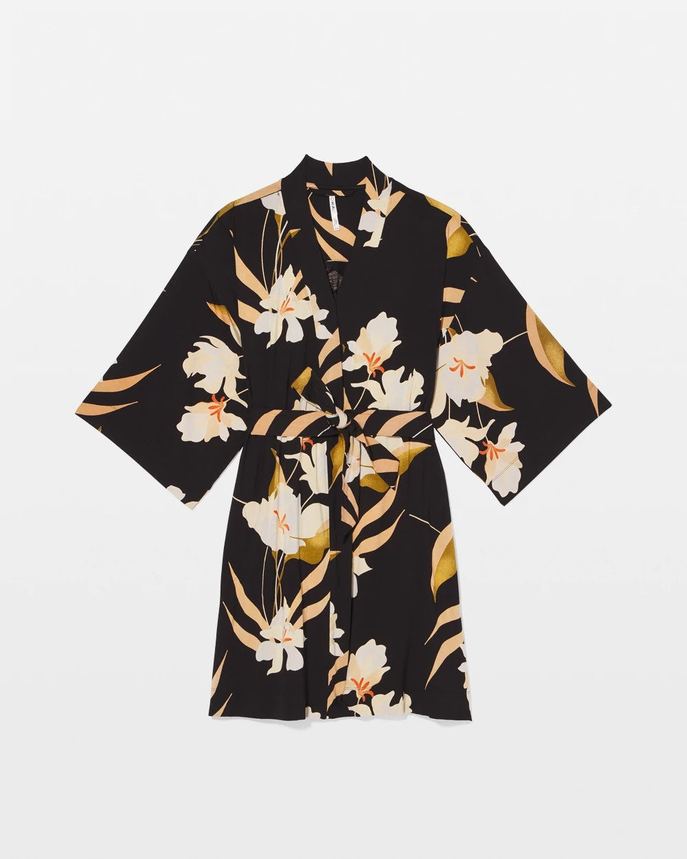 MYSTIC BLOOMS BLACK MID - Short Robe | Soma