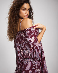 PAISLEY SPLENDOR PLUM - Short Robe | Soma