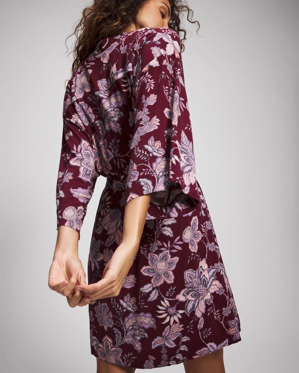 PAISLEY SPLENDOR PLUM - Short Robe | Soma