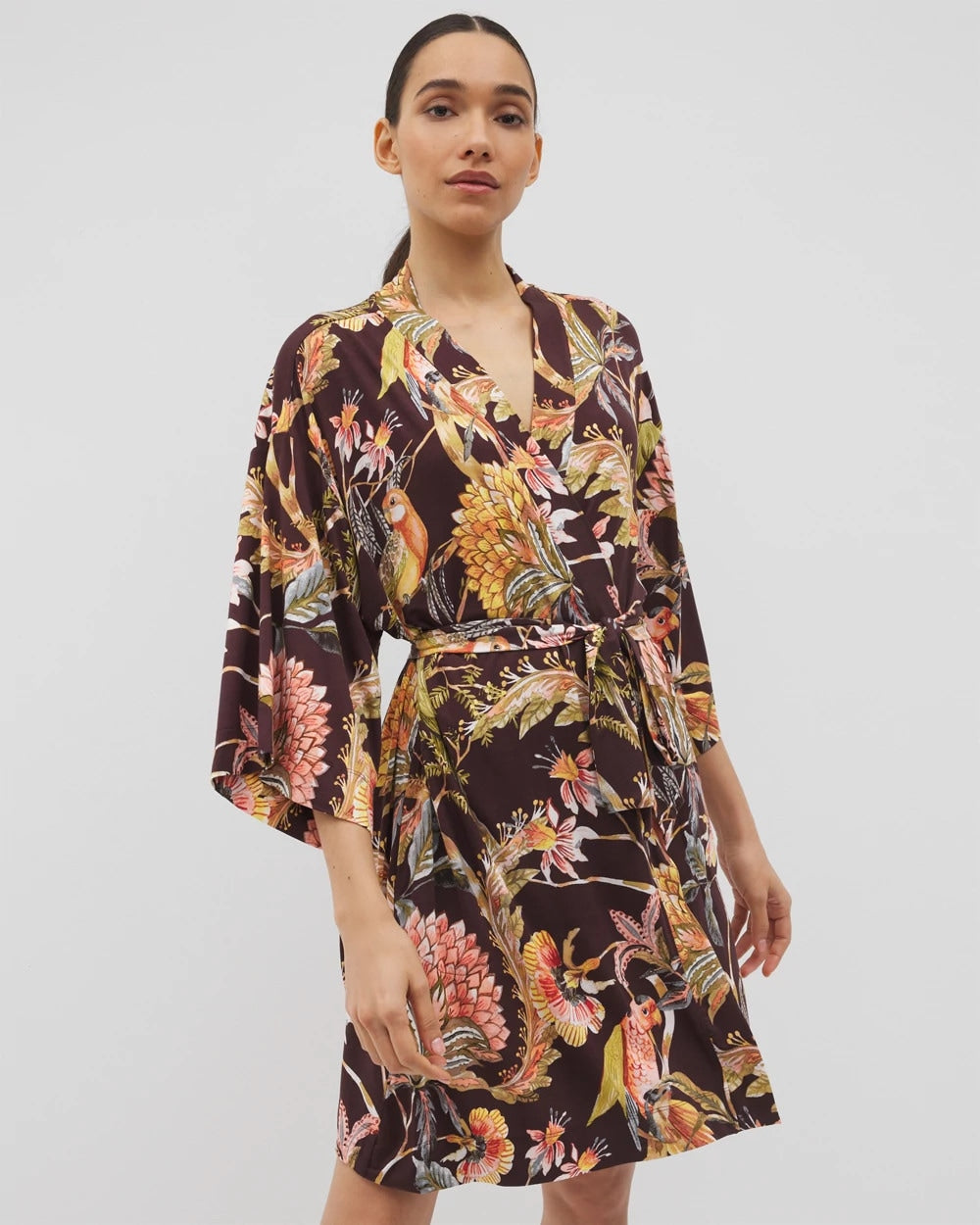 PARROT-DISO PLUME G PLUM - Short Robe | Soma