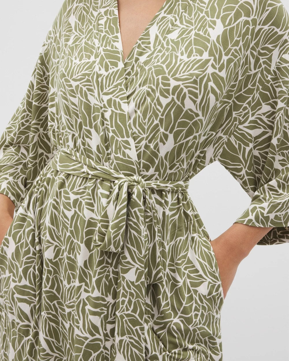 PALMTASTIC VETIVER/CHAMP - Short Robe | Soma