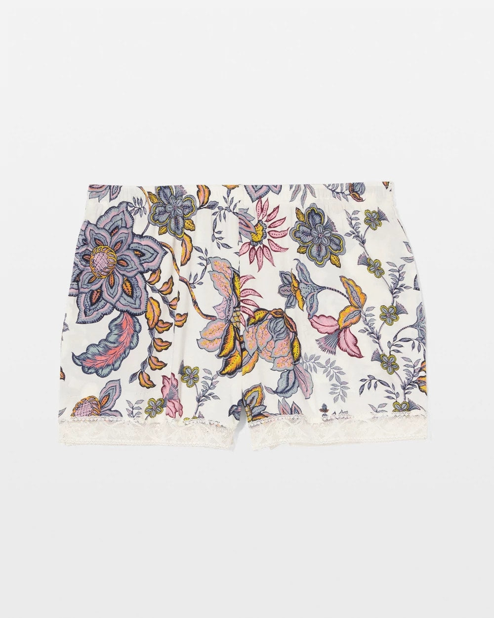 PAISLEY SPLENDOR CHAMP - Lace-Trim Pajama Shorts | Soma