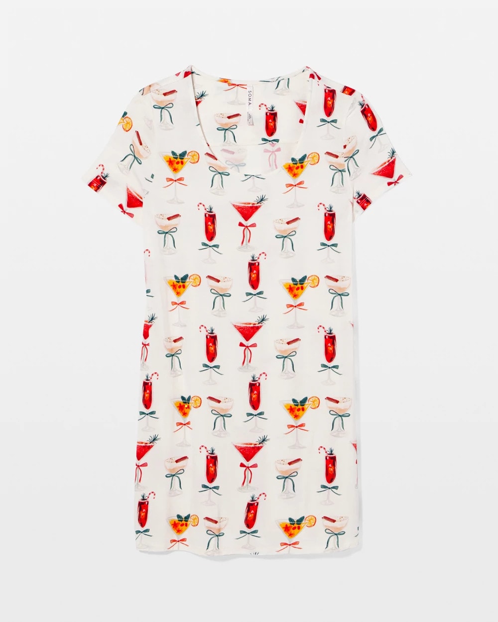 MERRY MIXES CHAMP - Short Sleeve Scoop Neck Sleepshirt | Soma