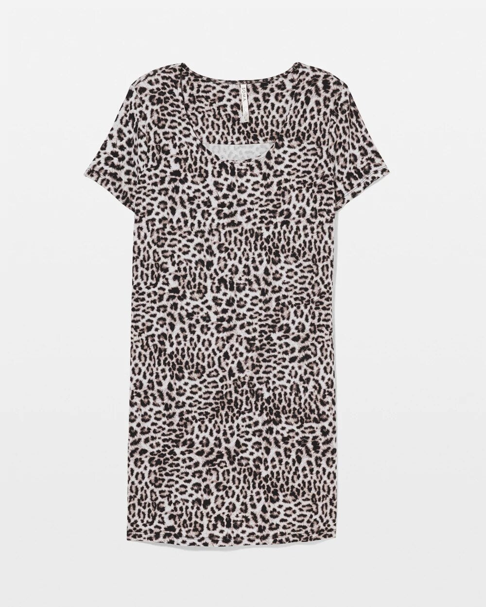 DIVINE LEOPARD TAUPE - Short Sleeve Scoop Neck Sleepshirt | Soma