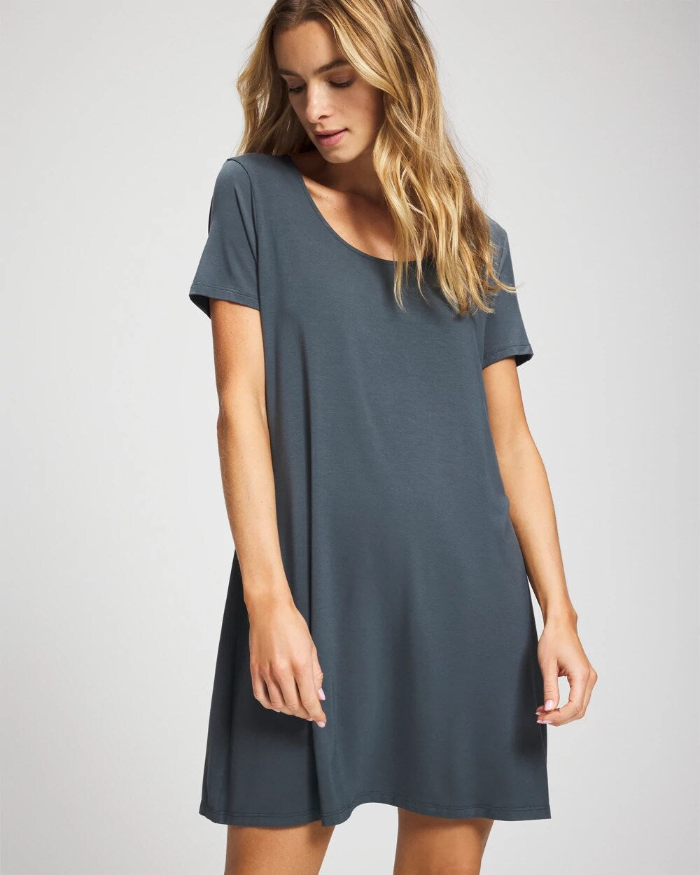 PETROL - Short Sleeve Scoop Neck Sleepshirt | Soma