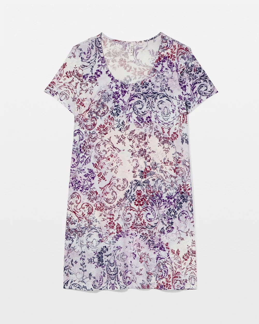 LACE HARMONY LILAC - Short Sleeve Scoop Neck Sleepshirt | Soma