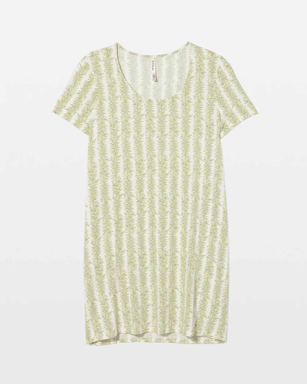 CHILL STRIPE CHAMPAGNE - Short Sleeve Scoop Neck Sleepshirt | Soma